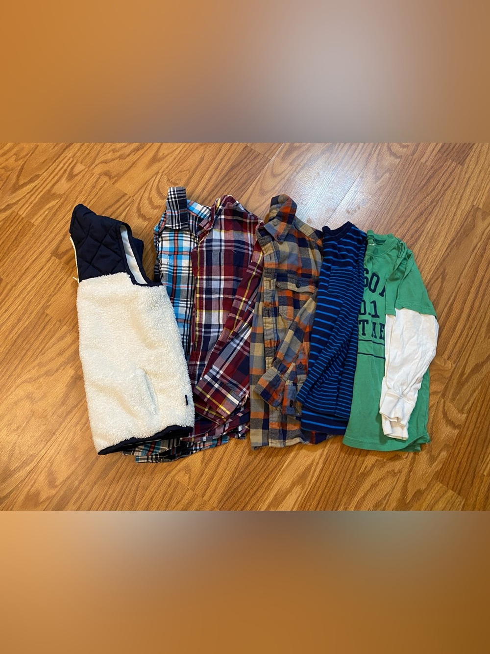 Boys Plaid Flannel Shirts and Vest Bundle